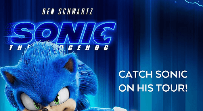 Sonic The Hedgehog Takes a Tour of Reel Cinemas